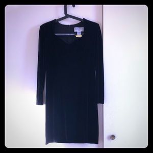 Vintage black velour dress